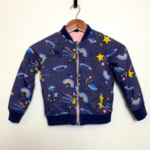 Reversible kids bomber jacket.